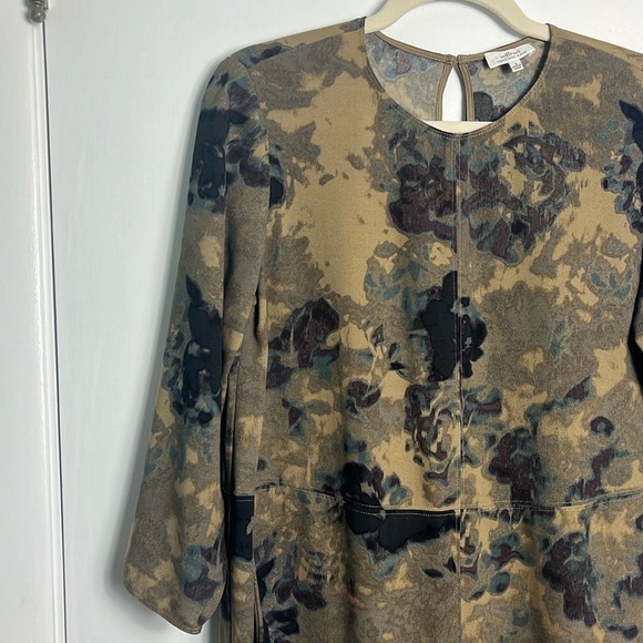 Aritzia Wilfred Myosotis Abstract Floral Minimalist Lagenlook Shift Dress - Picture 5 of 15